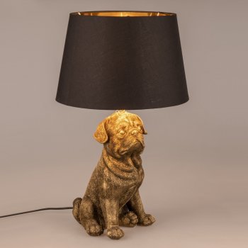 Lampe Hund 52 cm Antik-Gold formano