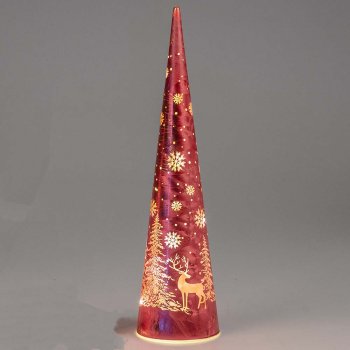 Preview: LED-Pyramide 35 cm Wild Berry mit LED-Licht 818096 formano