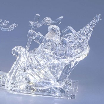 Preview: Santa auf Schlitten Acryl mit LED-Licht 678119 formano