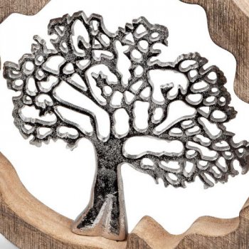 Detailansicht Ring mit Lebensbaum 30 cm im Mango-Holz 509802 formano