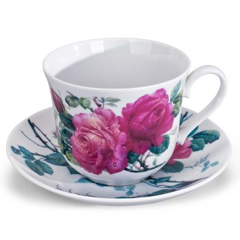 Jumbotasse mit Unterteller English Rose Chatsworth 296672 Roy Kirkham