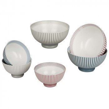 Preview: Schalen Stripes 12, 15 oder 21 cm Porzellan 779793 779823 779847 formano