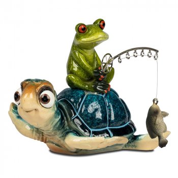 Schildkröte Harry blau + Freund 18 cm hellgrün 711502 formano