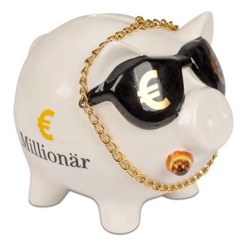 Sparschwein Millionär 15 cm Steingut 748478 formano