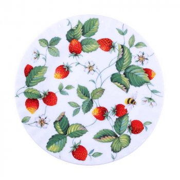 Teller Erdbeeren 21 cm Alpine Strawberry Porzellan 296047 Roy Kirkam formano