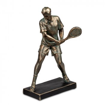 Tennisspieler 24 cm Bronzefarben formano