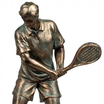 Spieler mit Tennisschläger 24 cm Bronzefarben 784490 formano