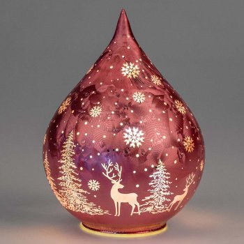 Tropfen drehend Wild Berry 21 cm LED-Licht 818058 formano