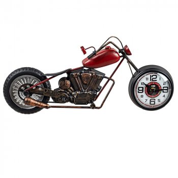 Wanduhr Motorrad 46 cm rot 3D Optik formano