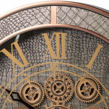 Preview: Detailansicht von der Wanduhr antik 59 cm Zahnrad Bewegung 676399 formano