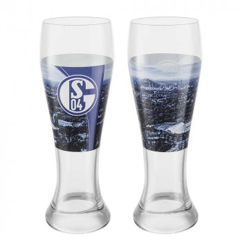 Weizenbierglas 2er-Set FC Schalke 04