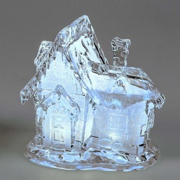 Winterhaus 17 cm mit LED-Licht aus Acryl 678874 formano