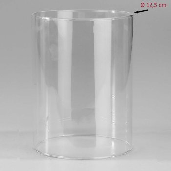 Preview: Formano Zylinder Ersatzglas Durchmesser 12,5 cm für Windlichter, transparent, Artikel 699992