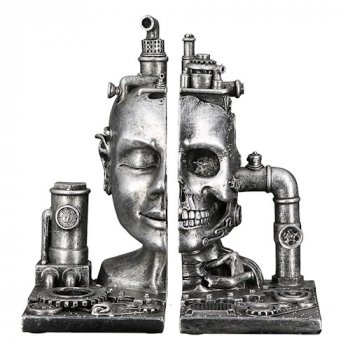 Buchstütze Skull Steampunk 22 cm Vorderseite 89300 Casablanca