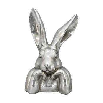 Hasenbüste 30 cm silber 260304 Exner