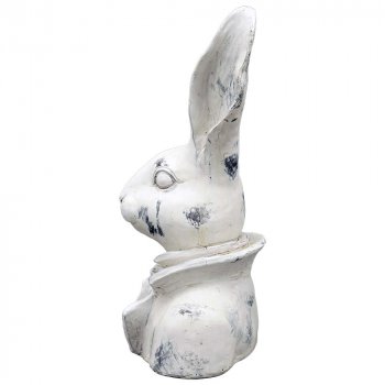 Preview: Seitenansicht Hasenbüste Valo 29 cm steinfarben 260629 Exner