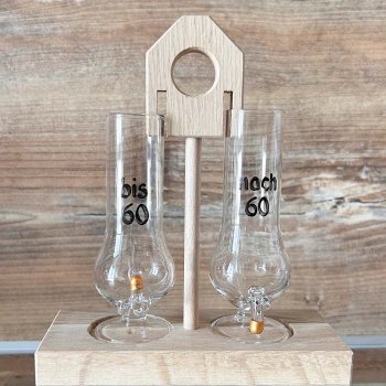 Holzsockel mit 2 Sexy-Stamperl Mann 60 99300 DIOGENES