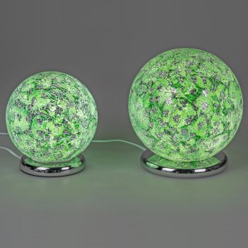Touch Lampe Kugel Mosaik grün formano