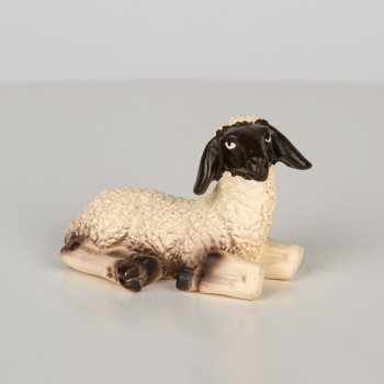 Schwarznasen Schaf liegend Krippenfigur Zubehör dekoprojekt