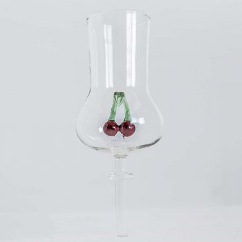 Steckstamperl mit Frucht Kirsche 16,5 cm Mundgeblasen 99102 Diogenes