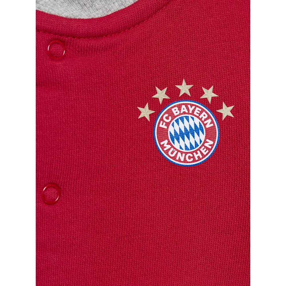 Jogger Baby rot/grau FC Bayern München Logo Jogginganzug 26401 FCB Fanartikel 