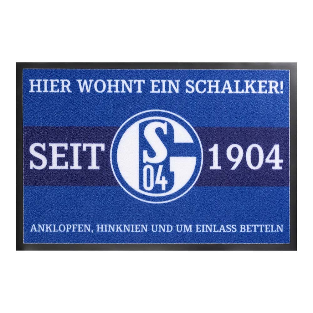 Fußmatte Hier wohnt ein Schalker 11848 Fanartikel FC Schalke 04