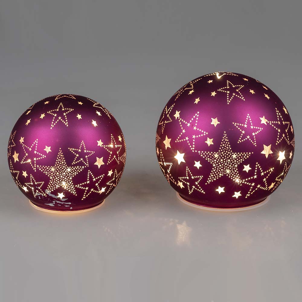 Plum violett LED-Licht Korber | Geschenke formano Deko-Kugel