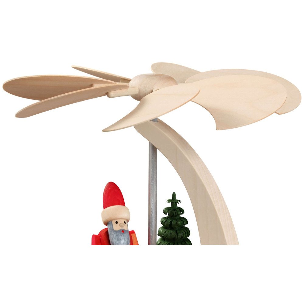 Flügelrad Weihnachtsmann mit Schlitten 18 cm 16251 Seiffener Volkskunst eG