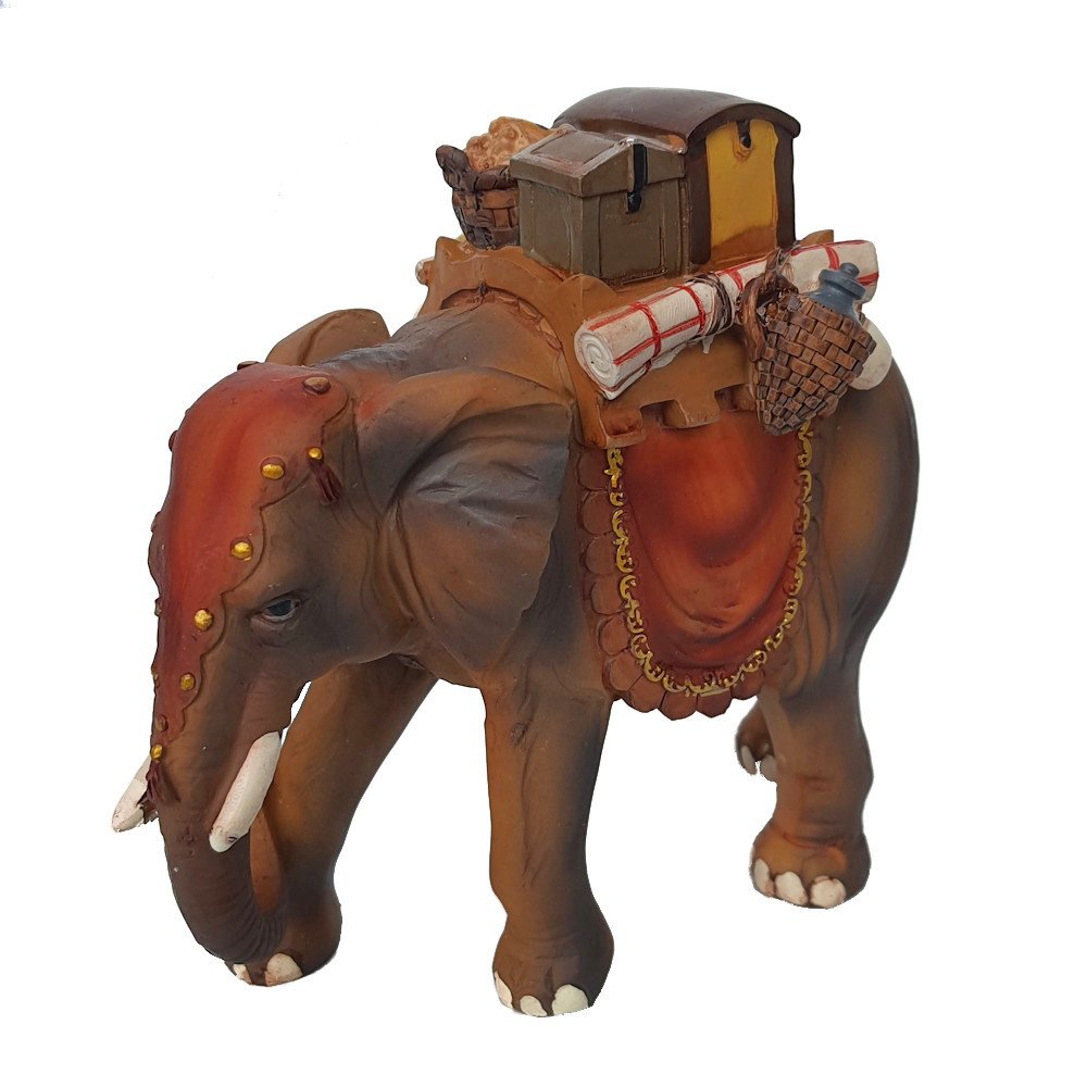 Voderseite Elefant mit Gepäck Krippenfigur Zubehör dekoprojekt