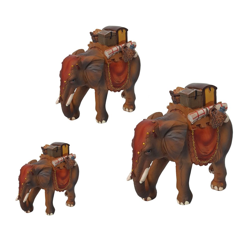 Elefant mit Gepäck Krippenfigur Zubehör dekoprojekt