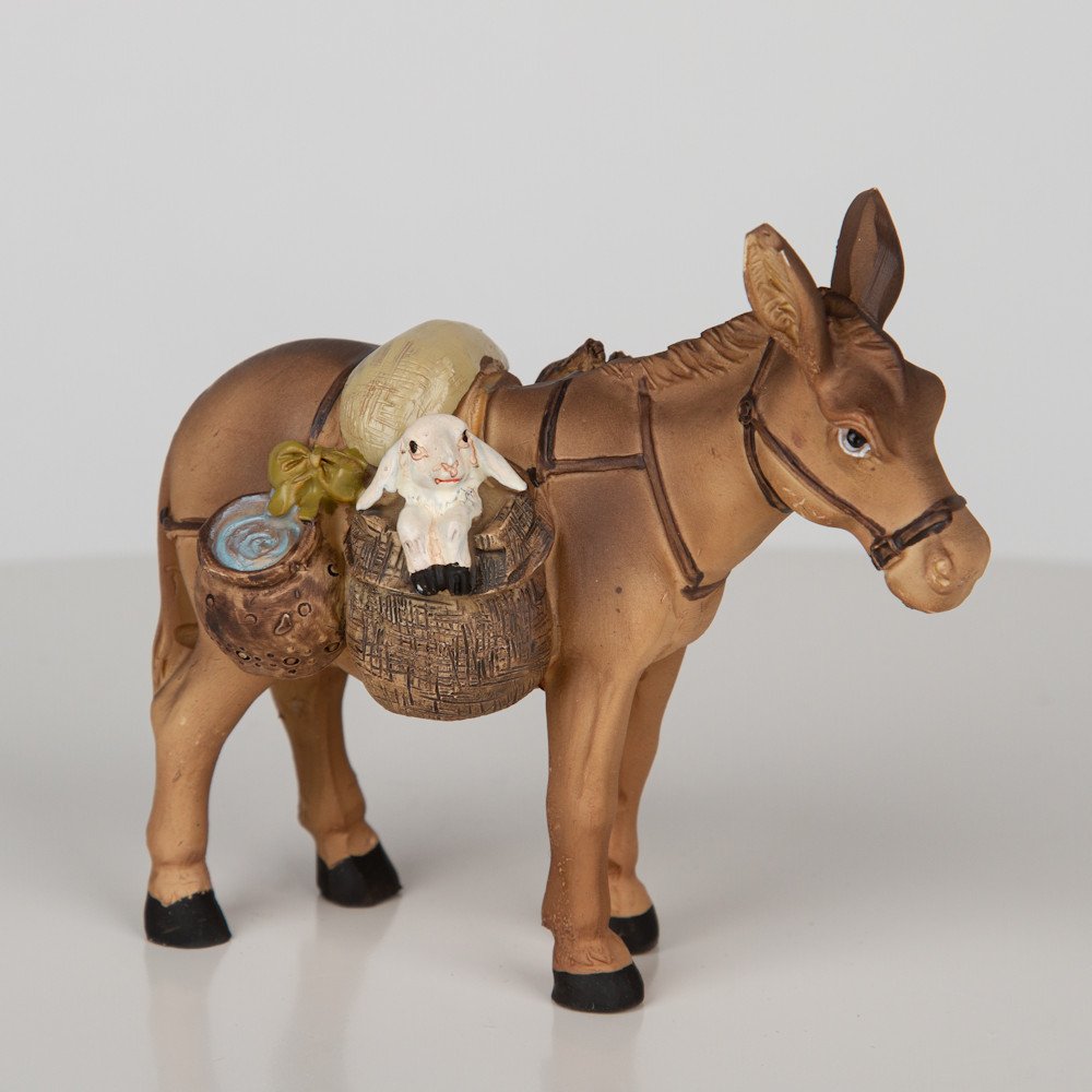 Esel mit Schaf Krippenfigur Zubehör Korber Geschenke | dekoprojekt