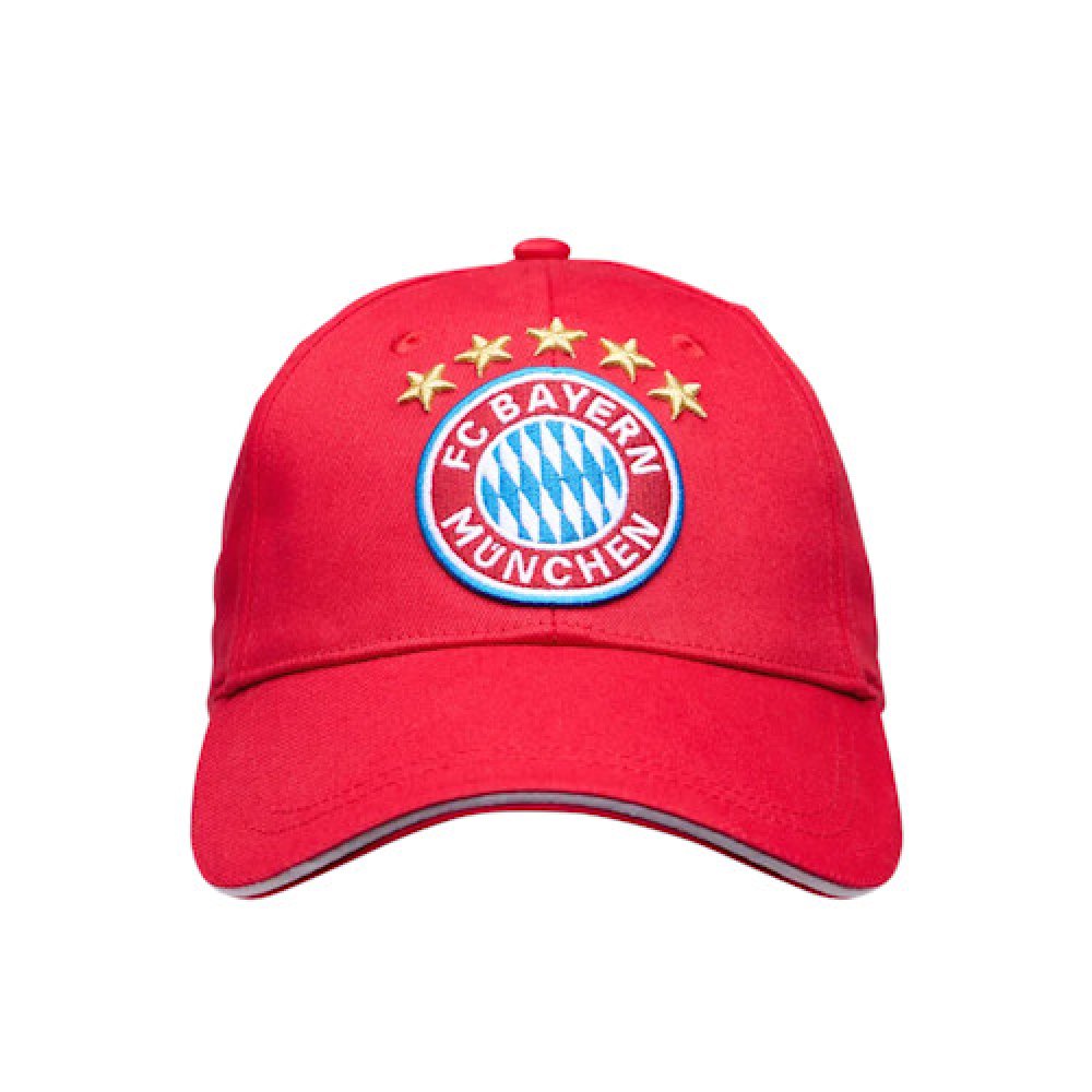 Voderseite Baseballcap 5 Sterne Logo rot 28442 FC Bayern München