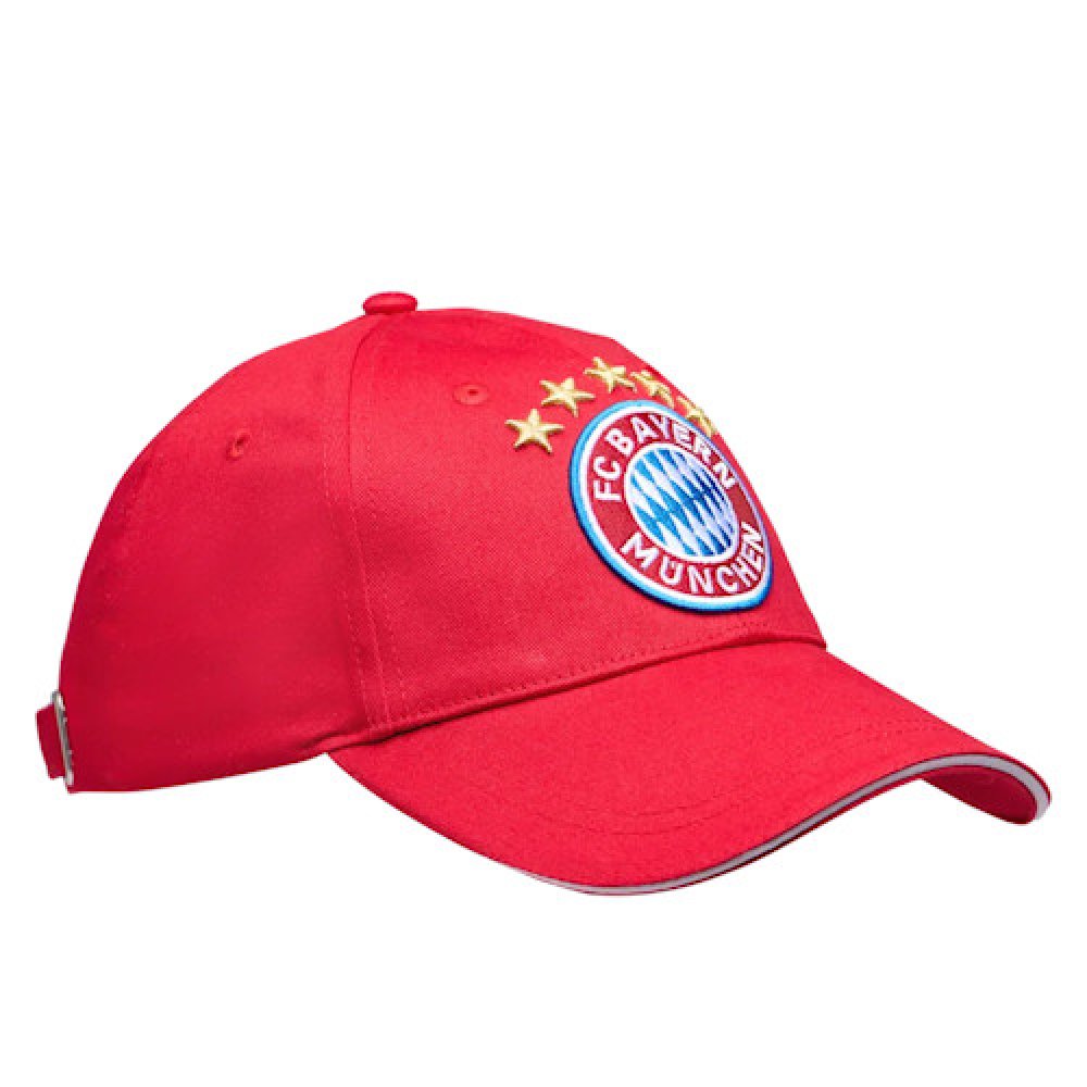 Linke Seite Baseballcap 5 Sterne Logo rot 28442 FC Bayern München