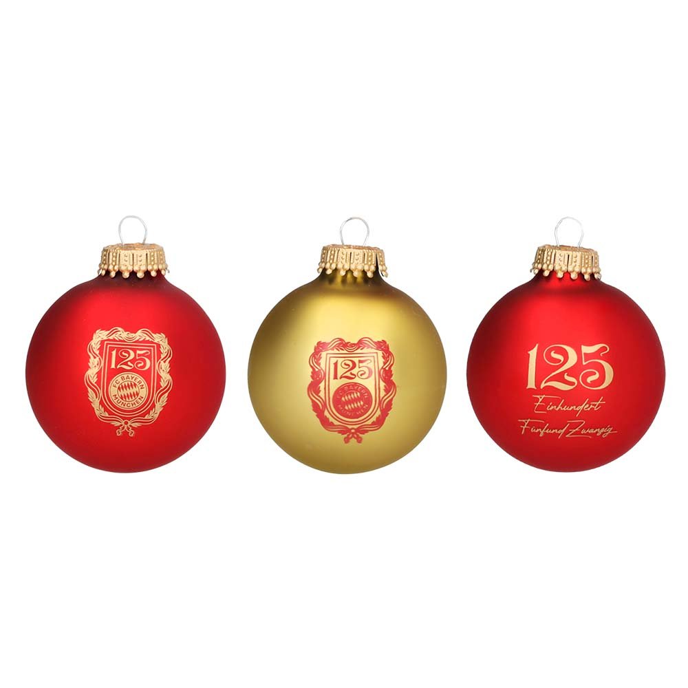Christbaumkugel 125 Jahre 3er-Set 54109 FC Bayern München