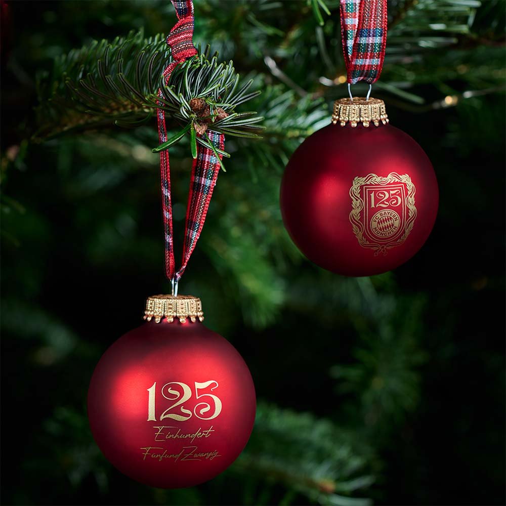 Christbaumkugel 125 Jahre rot 54109 FC Bayern München