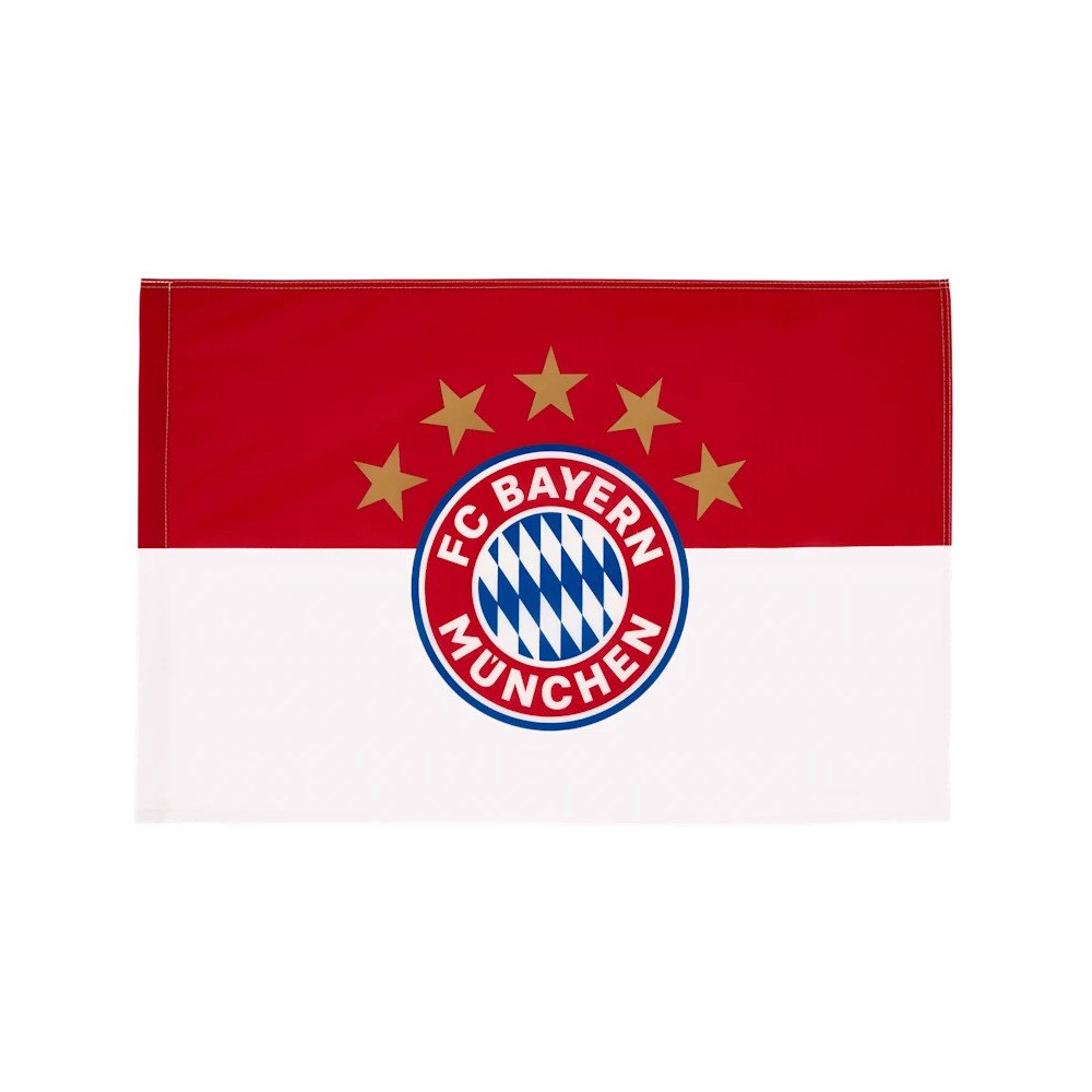 Fahne Logo 5 Sterne 90 x 60 cm FC Bayern München