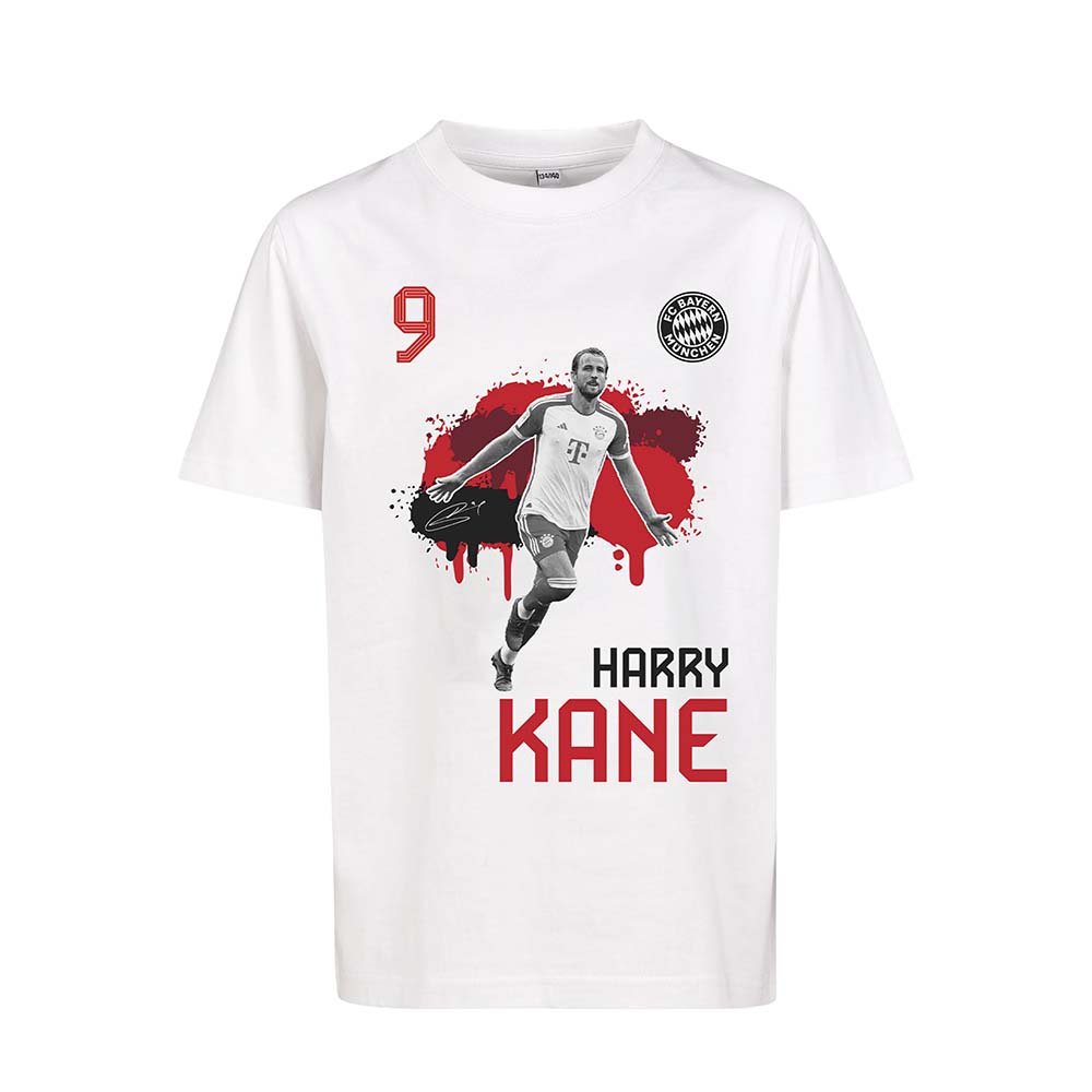 Kinder T-Shirt Harry Kane weiß Nr. 9 33934 FC Bayern München