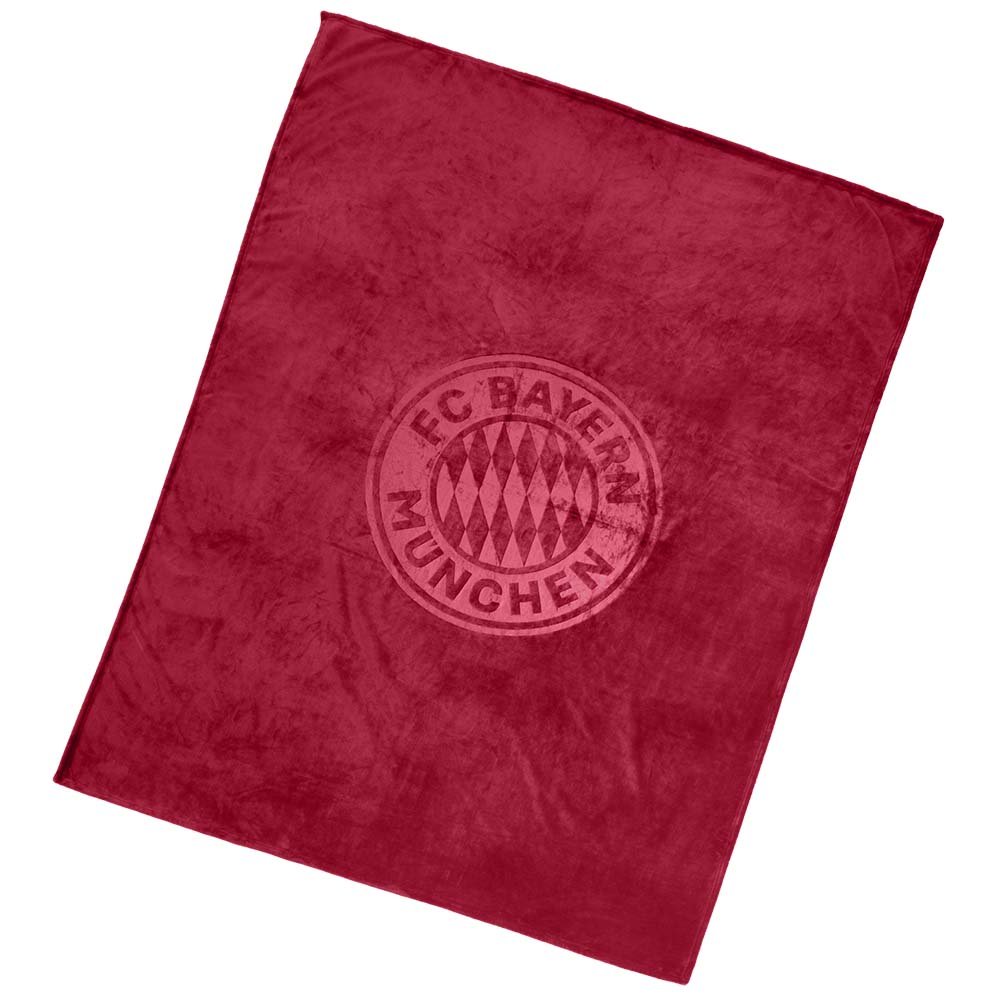 Logo auf der Kuscheldecke 150 x 200 cm 53446 FC Bayern München