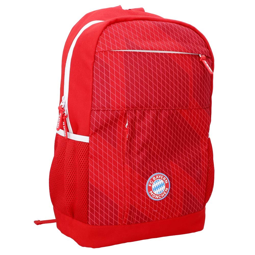 Seitenansicht Rucksack unisex rot Logo 53254 FC Bayern München