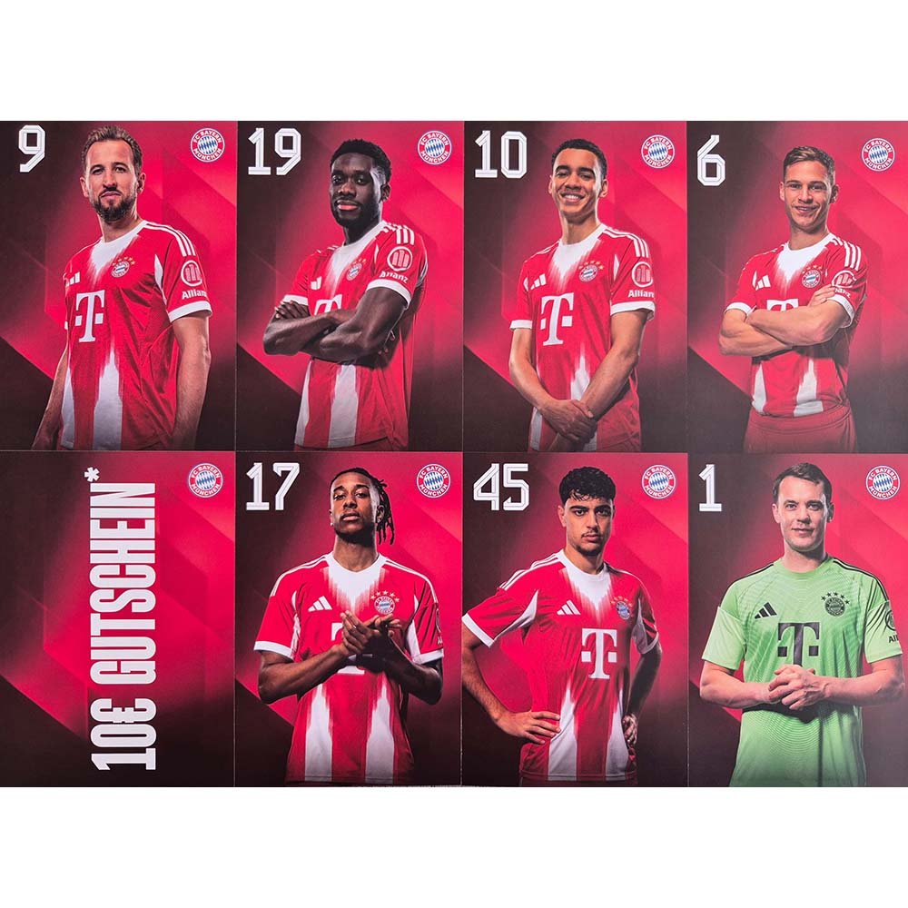 Autogrammkarten im Schoko Adventskalender 2025 53963 50407 FC Bayern München