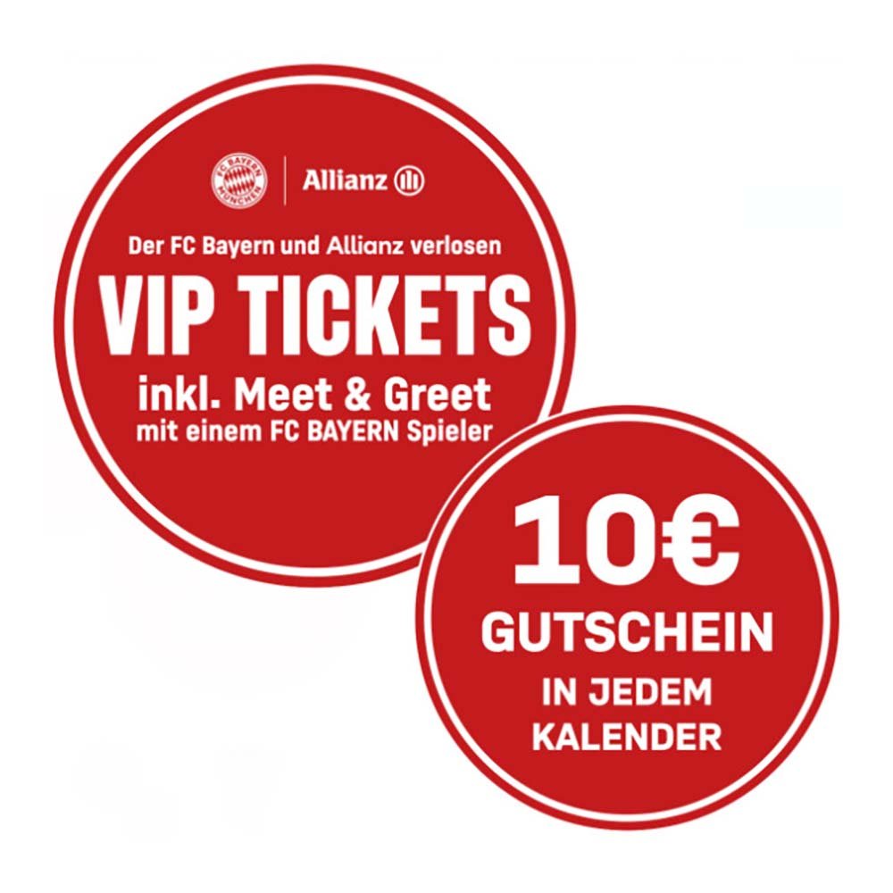 10 EUR Gutschein in jedem Adventskalender 2025 53963 29905 FC Bayern München
