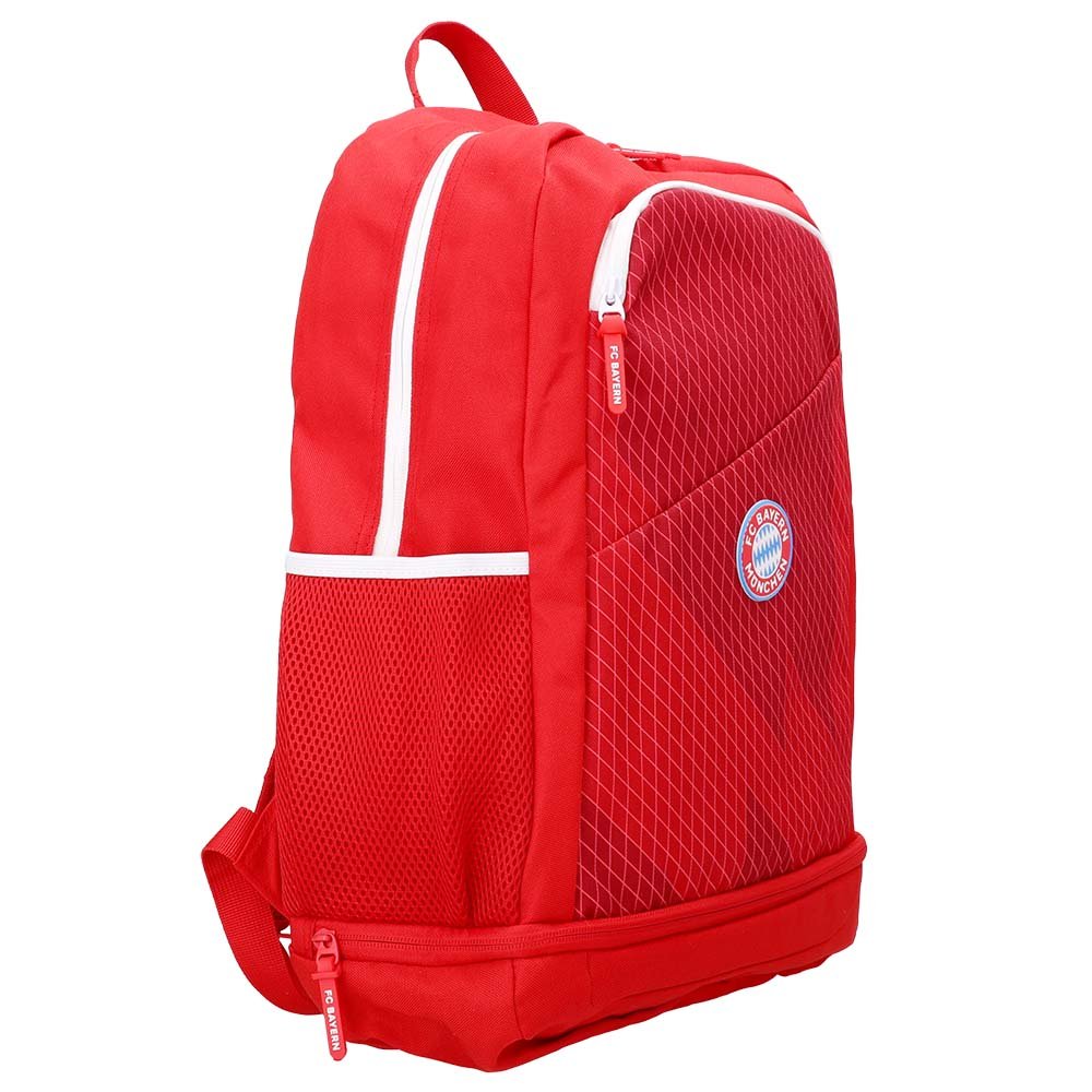 Seitenansicht Schulrucksack Unisex rot Logo 53255 FC Bayern München