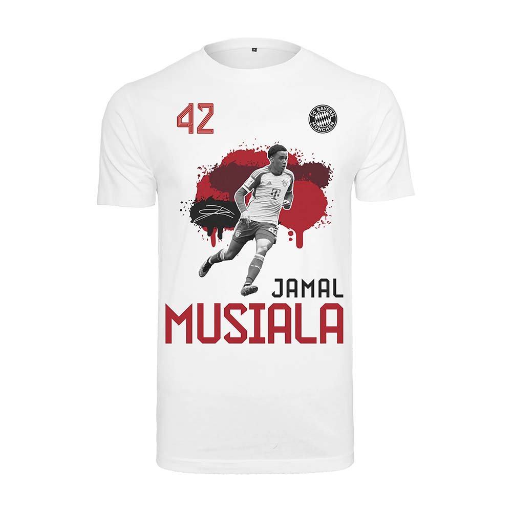 T-Shirt Jamal Musiala weiß Nr. 42 33609 FC Bayern München