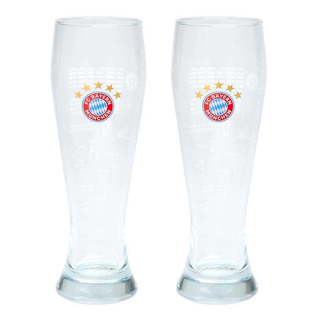 Weißbierglas 2er Set Erfolge 33211 FC Bayern München