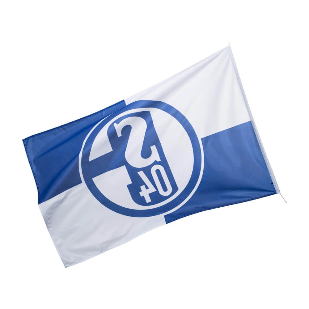 Rückseite Hissfahne Karo 250 x 150 cm 10424 FC Schalke 04