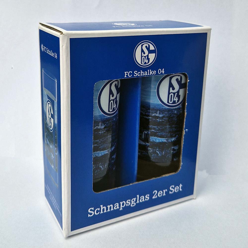 Schnapsglas 2er-Set 4cl im Geschenkkarton 11281 FC Schalke 04