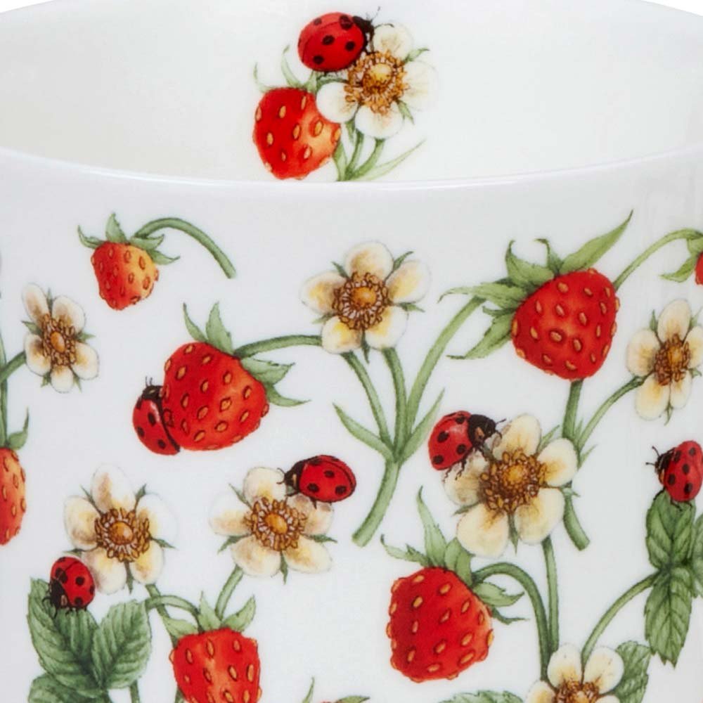 Detailansicht DUNOON Becher Cumbrae Dovedale Erdbeeren 0,45l Porzellan 292100 formano