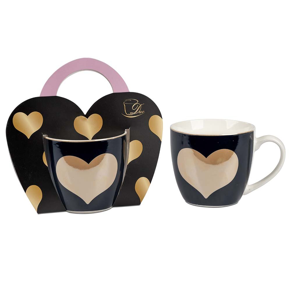 Becher Herz gold Porzellan 288523 DUO