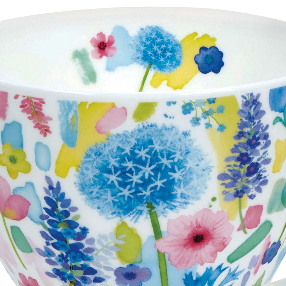 Detailansicht von Becher Skye Floral Burst blau 0,45l Porzellan 291172 DUNOON
