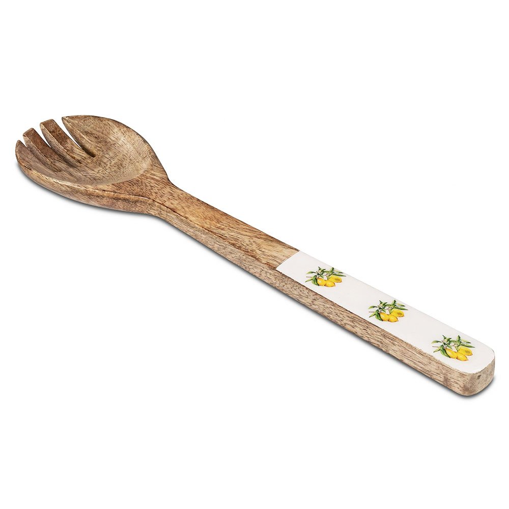 formano Salatbesteck Salatgabel mit Zitronen-Dekor aus Mango-Holz 618795